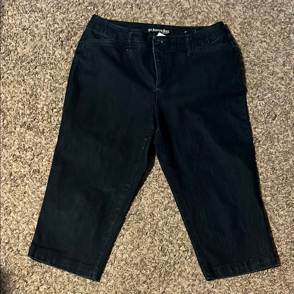 St. John's Bay Black Straight Leg Jeans Women’s 10